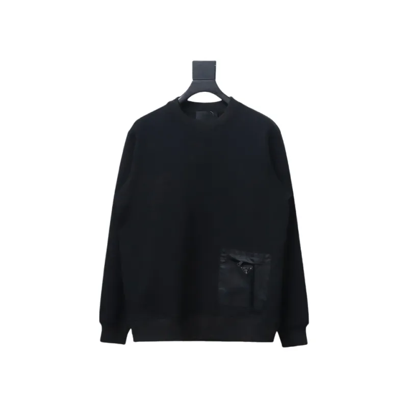 Prada triangle logo pocket round neck sweatshirt 1901 Hoodie