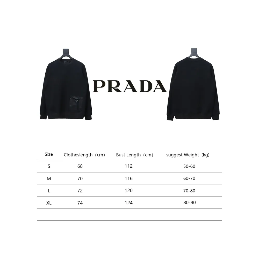 Prada triangle logo pocket round neck sweatshirt 1901 Hoodie