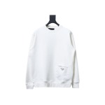 Prada triangle logo pocket round neck sweatshirt 1902 Hoodie