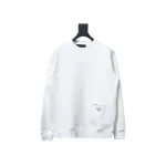  Prada triangle logo pocket round neck sweatshirt 1902 Hoodie