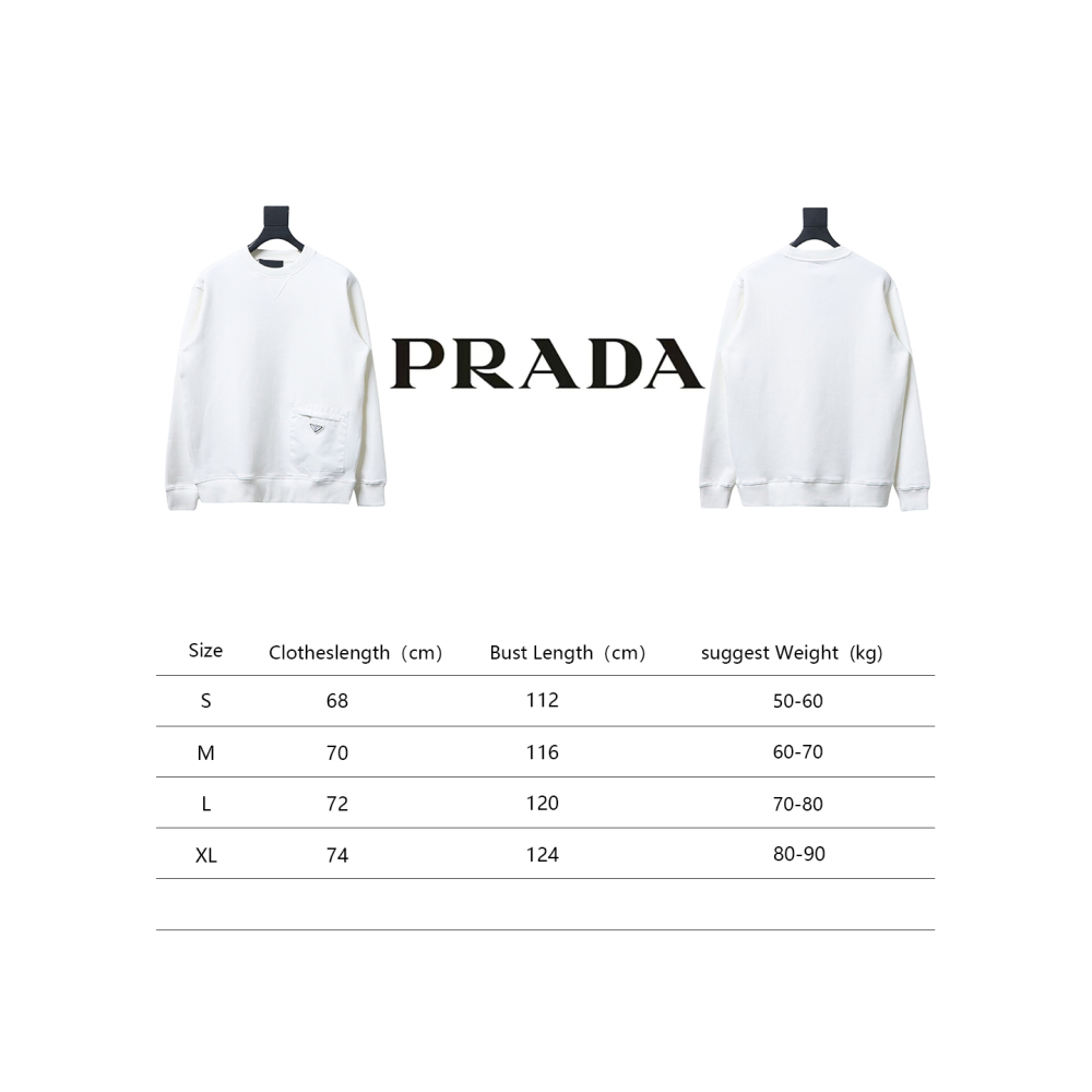 Prada triangle logo pocket round neck sweatshirt 1902 Hoodie