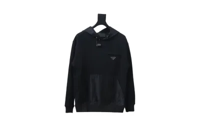 Prada zippered round neck sweatshirt 1901 Hoodie 01