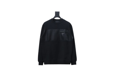 Prada zippered round neck sweatshirt 1902 Hoodie 01