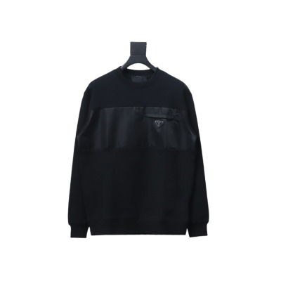  Prada zippered round neck sweatshirt 1902 Hoodie 01