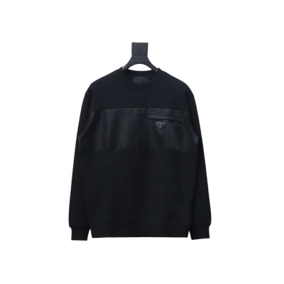 Prada zippered round neck sweatshirt 1902 Hoodie 01