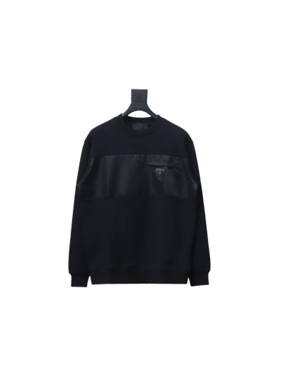 Prada zippered round neck sweatshirt 1902 Hoodie 01