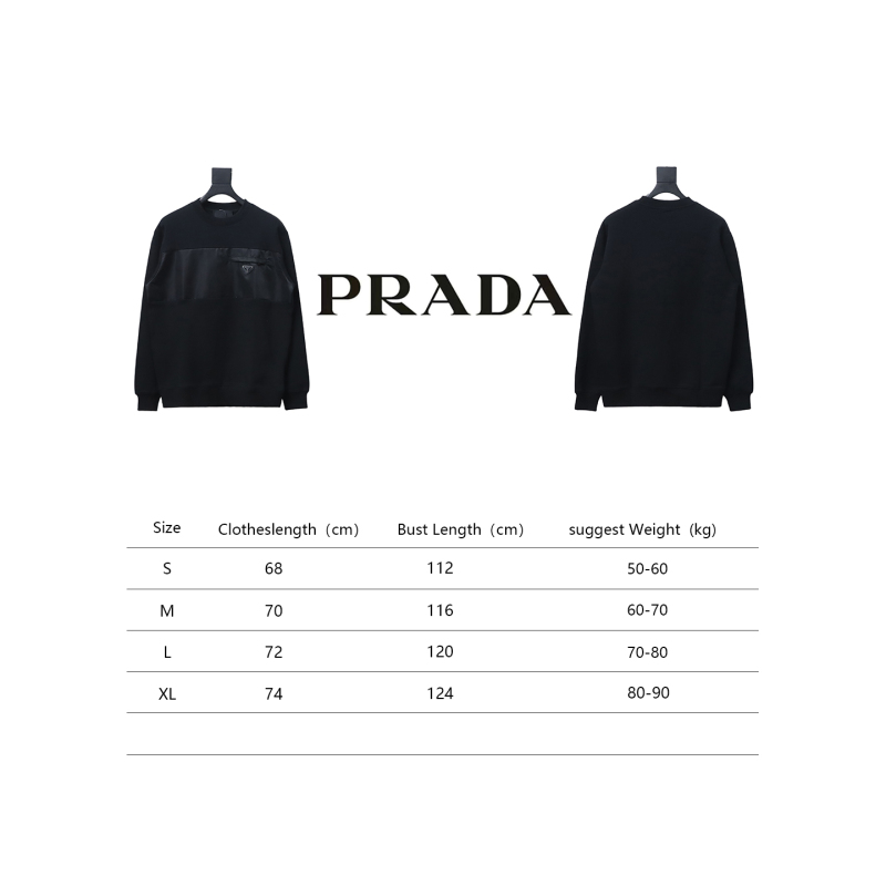  Prada zippered round neck sweatshirt 1902 Hoodie