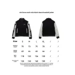 Amiri bone wool color matching sleeve baseball jacket