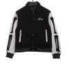 Amiri bone wool color matching sleeve baseball jacket