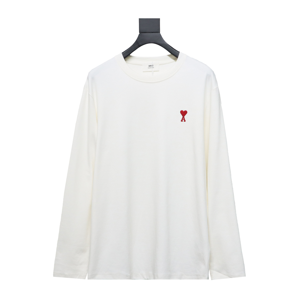 Amiri small heart logo embroidered long-sleeve T-shirt 1901