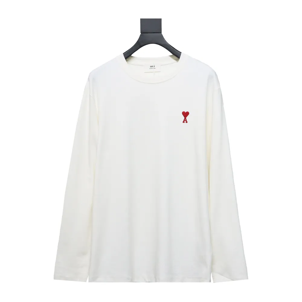 Amiri small heart logo embroidered long-sleeve T-shirt 1901