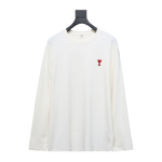 Amiri small heart logo embroidered long-sleeve T-shirt 1901