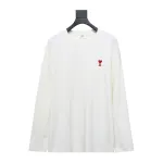 Amiri small heart logo embroidered long-sleeve T-shirt 1901