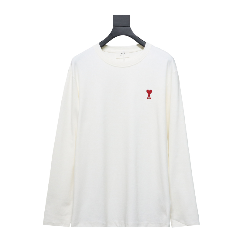 Amiri small heart logo embroidered long-sleeve T-shirt 1901