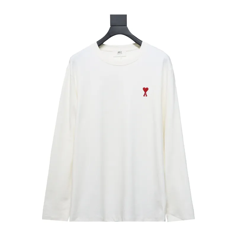 Amiri small heart logo embroidered long-sleeve T-shirt 1901