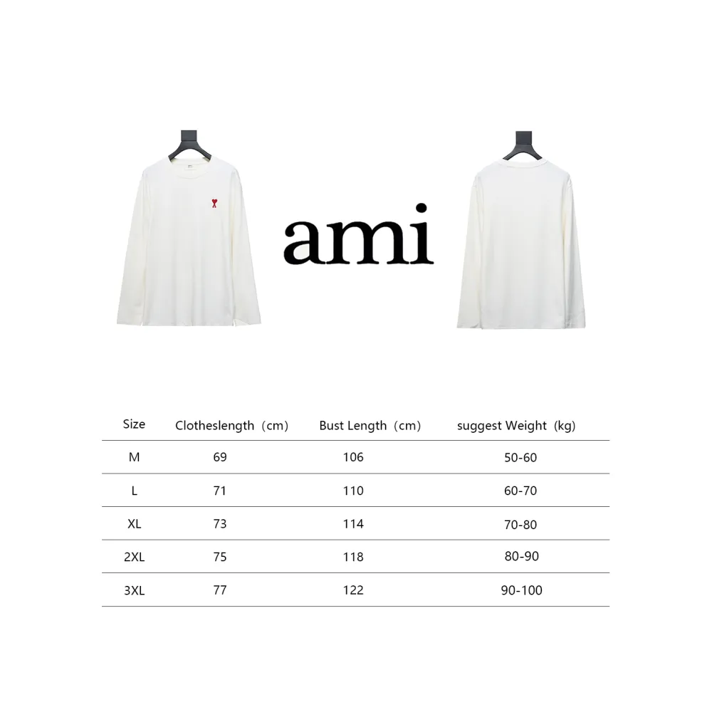Amiri small heart logo embroidered long-sleeve T-shirt 1901