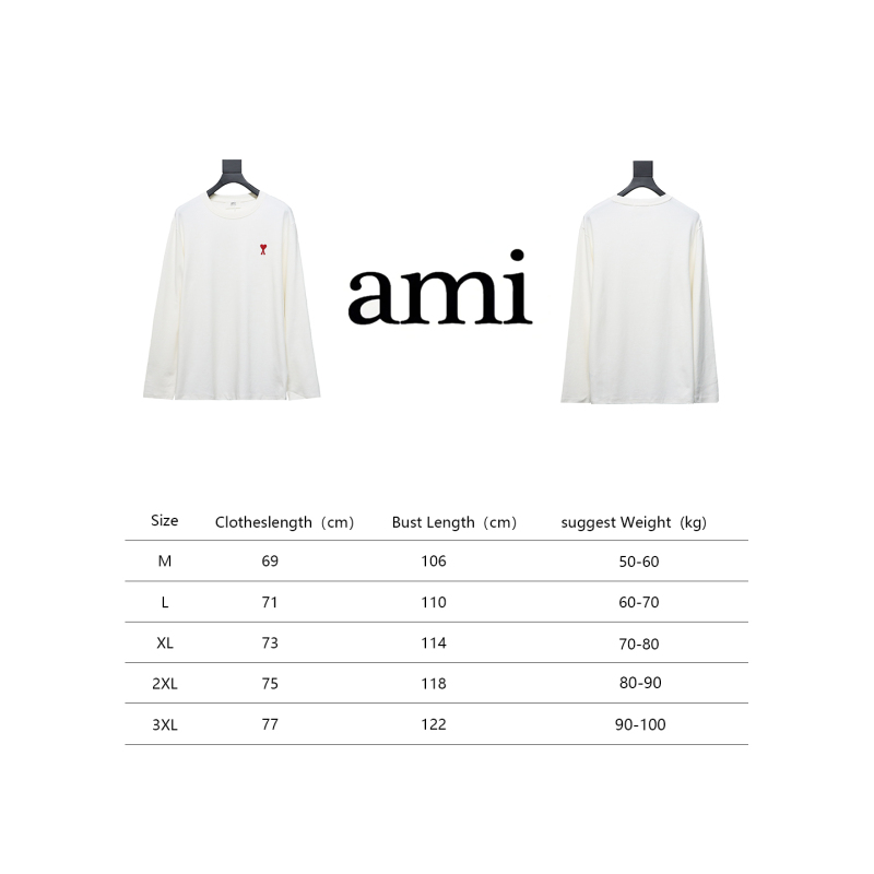 Amiri small heart logo embroidered long-sleeve T-shirt 1901