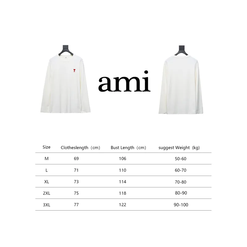 Amiri small heart logo embroidered long-sleeve T-shirt 1901