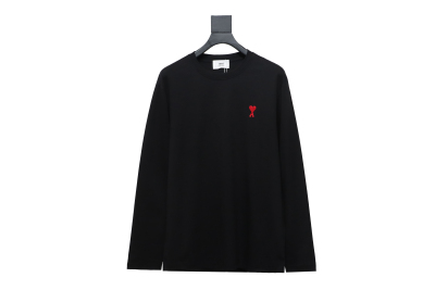Amiri small heart logo embroidered long-sleeve T-shirt 1902 01