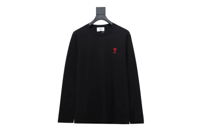 Amiri small heart logo embroidered long-sleeve T-shirt 1902 01