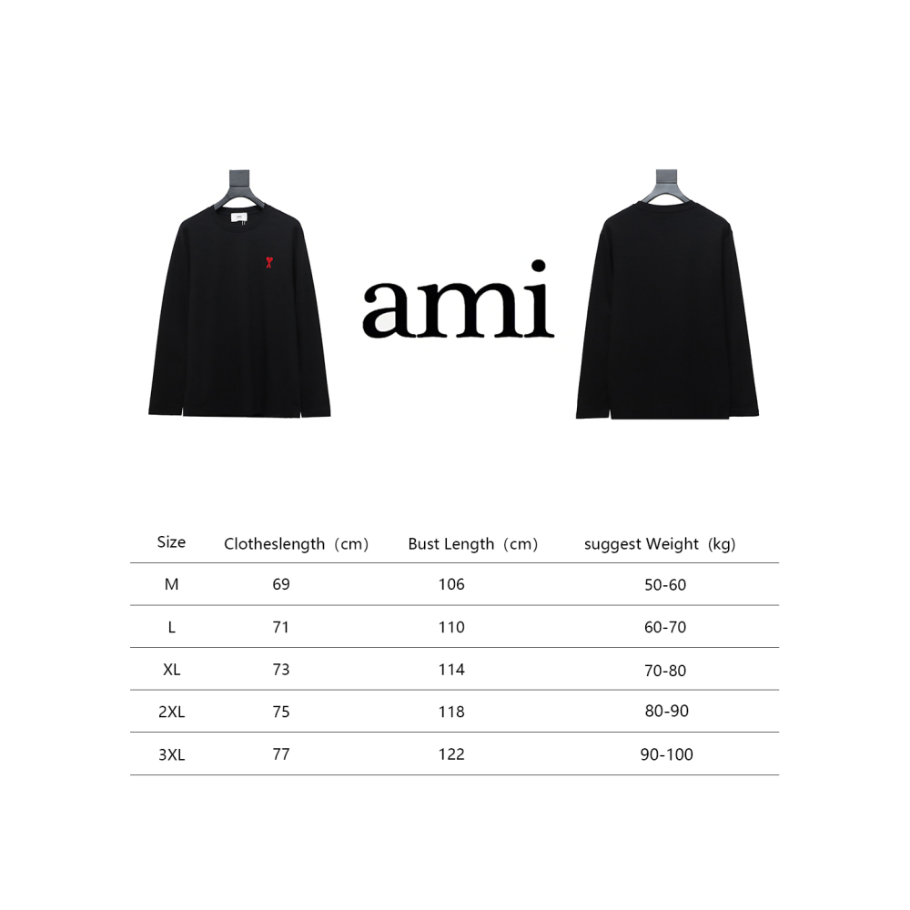 Amiri small heart logo embroidered long-sleeve T-shirt 1902