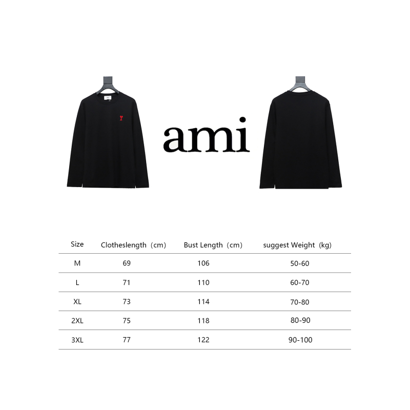 Amiri small heart logo embroidered long-sleeve T-shirt 1902