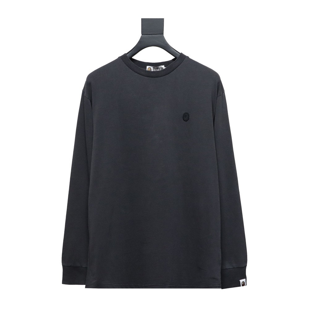 BAPE 24SS ape head small logo embroidered long-sleeve T-shirt 1901
