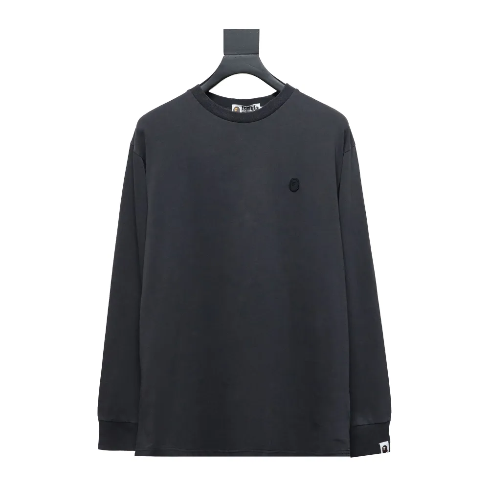 BAPE 24SS ape head small logo embroidered long-sleeve T-shirt 1901