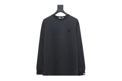 BAPE 24SS ape head small logo embroidered long-sleeve T-shirt 1901 01