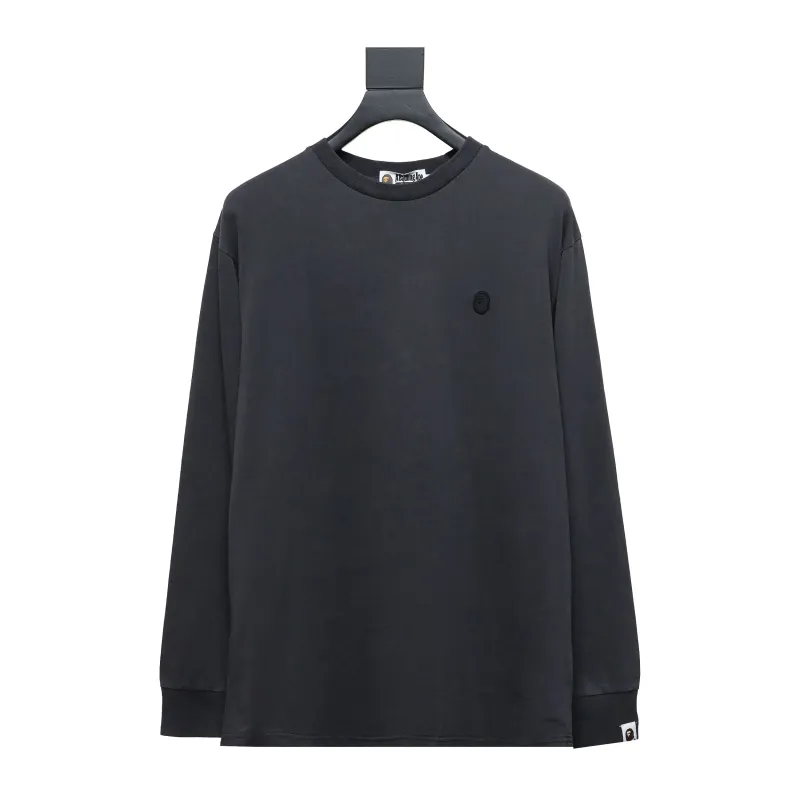 BAPE 24SS ape head small logo embroidered long-sleeve T-shirt 1901