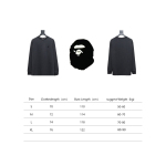 BAPE 24SS ape head small logo embroidered long-sleeve T-shirt 1901