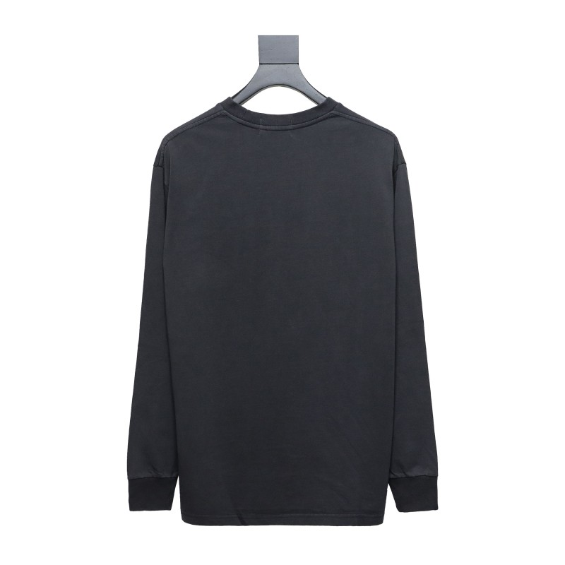BAPE 24SS ape head small logo embroidered long-sleeve T-shirt 1901