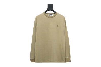 BAPE 24SS ape head small logo embroidered long-sleeve T-shirt 1902 01
