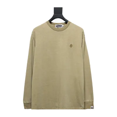BAPE 24SS ape head small logo embroidered long-sleeve T-shirt 1902 01