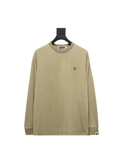 BAPE 24SS ape head small logo embroidered long-sleeve T-shirt 1902 01