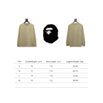 BAPE 24SS ape head small logo embroidered long-sleeve T-shirt 1902