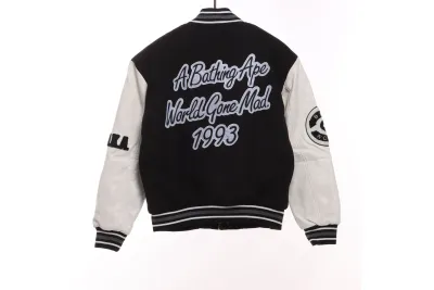 BAPE ape head towel embroidered baseball jacket 1901 02