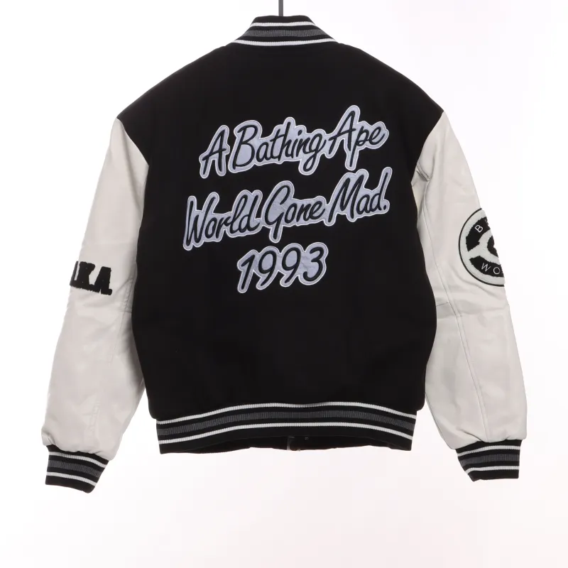 BAPE ape head towel embroidered baseball jacket 1901