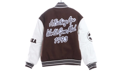 BAPE ape head towel embroidered baseball jacket 1902 02