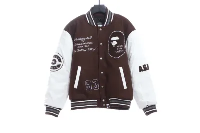 BAPE ape head towel embroidered baseball jacket 1902 01