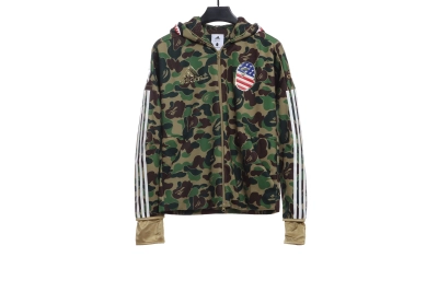 BAPE clover joint black camouflage shark jacket 1901 01