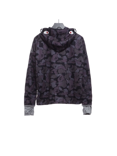 BAPE clover joint black camouflage shark jacket 1902 02