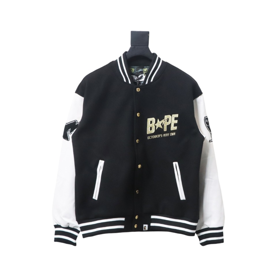 BAPE co-branded owl baseball jacket 1901