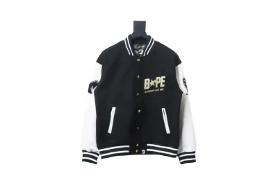 BAPE co-branded owl baseball jacket 1901 01
