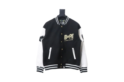 BAPE co-branded owl baseball jacket 1901 01