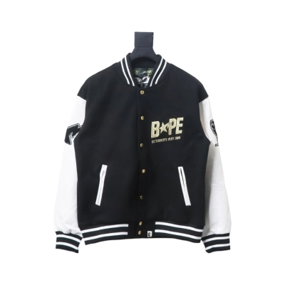 BAPE co-branded owl baseball jacket 1901 01