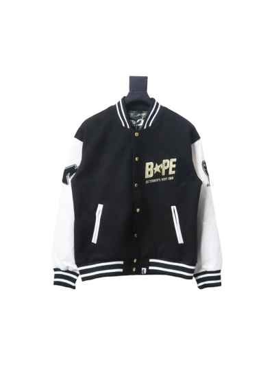 BAPE co-branded owl baseball jacket 1901 01