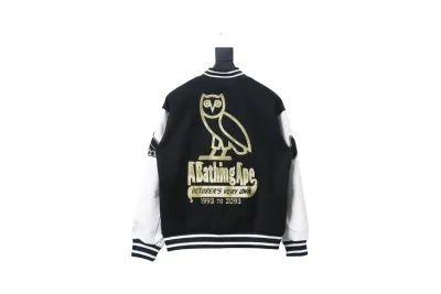 BAPE co-branded owl baseball jacket 1901 02