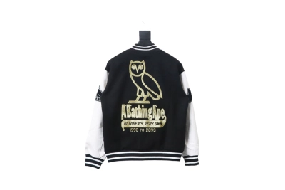 BAPE co-branded owl baseball jacket 1901 02