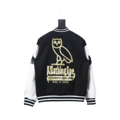 BAPE co-branded owl baseball jacket 1901 02